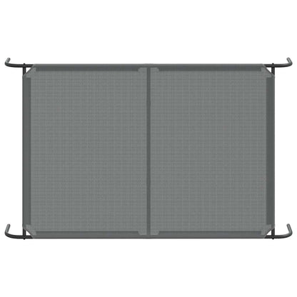 Cama para cães elevada 150x90x20 cm Textilene e aço cinzento