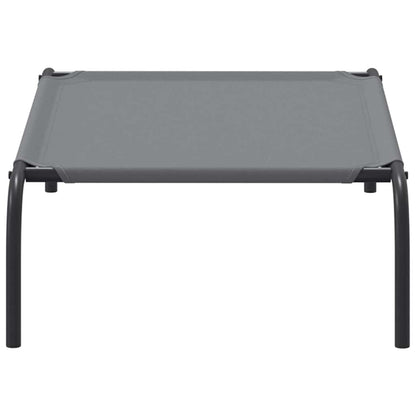 Cama para cães elevada 90x50x20cm tecido oxford e aço cinzento