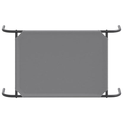 Cama para cães elevada 90x50x20cm tecido oxford e aço cinzento