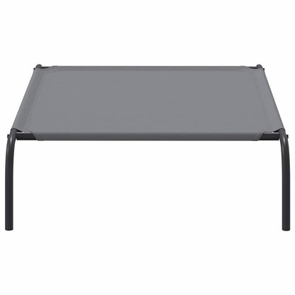 Cama para cães elevada 110x65x20cm tecido oxford e aço cinzento