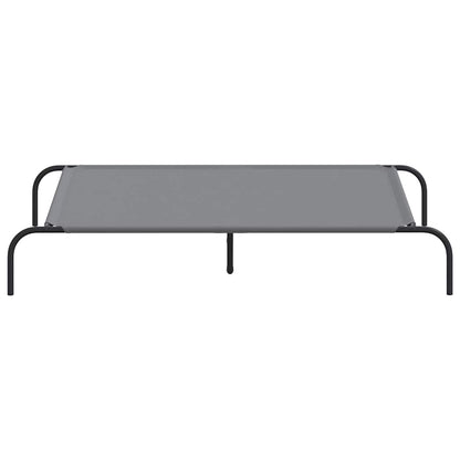 Cama para cães elevada 130x80x20cm tecido oxford e aço cinzento
