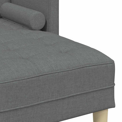 Conjunto de Sofás Cinza Escuro 173 x 131 x 67 cm tecido