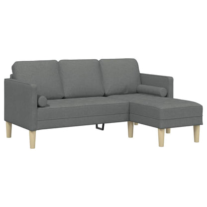 Conjunto de Sofás Cinza Escuro 173 x 131 x 67 cm tecido