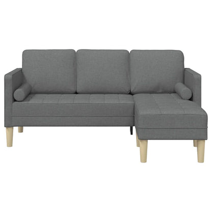 Conjunto de Sofás Cinza Escuro 173 x 131 x 67 cm tecido