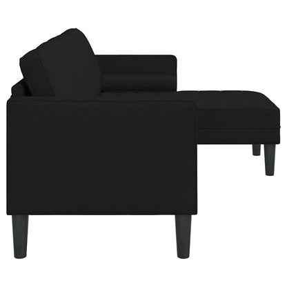 Conjunto de Sofás Preto 173 x 131 x 67 cm tecido