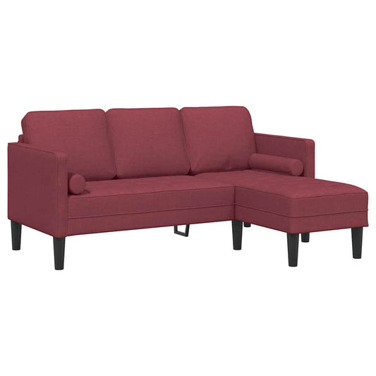 Conjunto de Sofás Vermelho-tinto 173 x 131 x 67 cm tecido