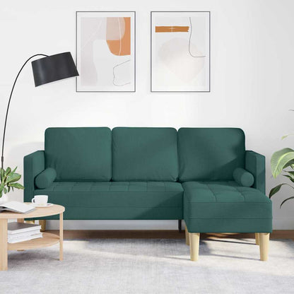Conjunto de Sofás Verde Escuro 173 x 131 x 67 cm tecido
