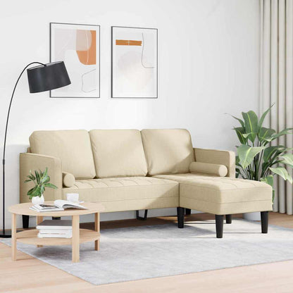 Conjunto de Sofás Creme 173 x 131 x 67 cm tecido