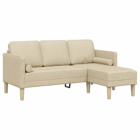 Conjunto de Sofás Creme 173 x 131 x 67 cm tecido