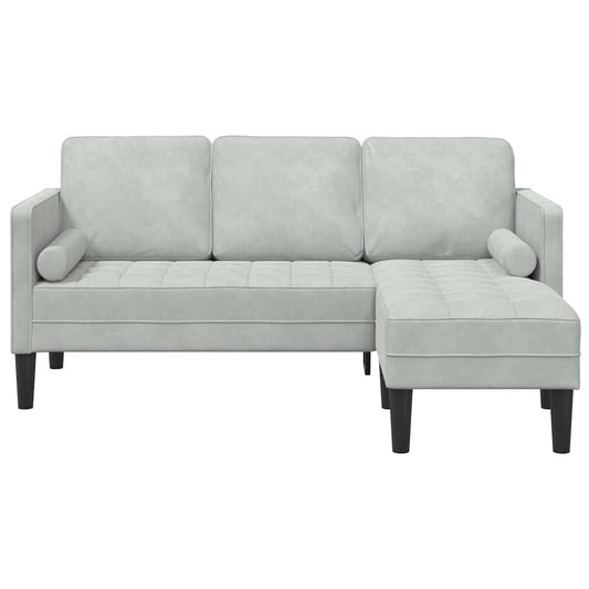 Conjunto de Sofás Cinzento-claro 173 x 131 x 67 cm Veludo