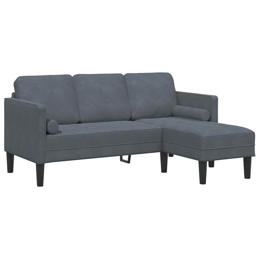 Conjunto de Sofás Cinzento escuro 173 x 131 x 67 cm Veludo