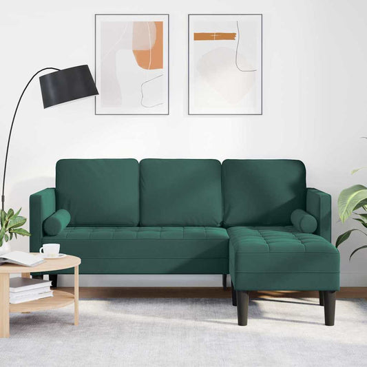 Conjunto de Sofás Verde Escuro 173 x 131 x 67 cm Veludo