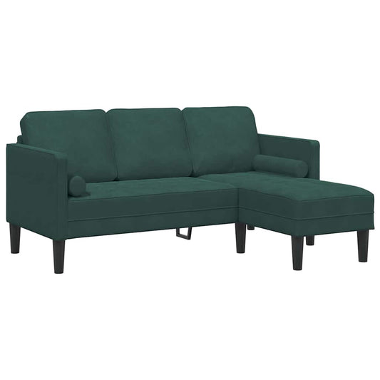 Conjunto de Sofás Verde Escuro 173 x 131 x 67 cm Veludo