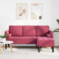 Conjunto de Sofás vermelho tinto 173 x 131 x 67 cm Veludo