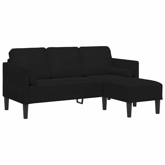 Conjunto de Sofás Preto 173 x 131 x 67 cm Veludo