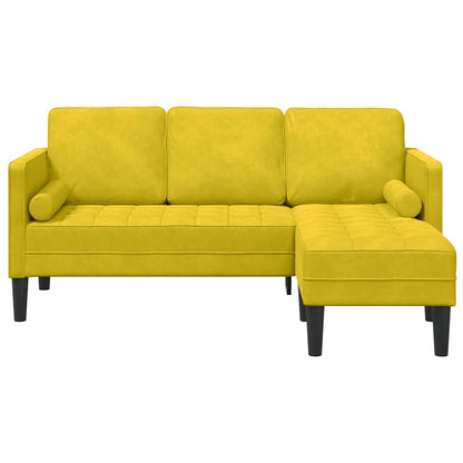 Conjunto de Sofás Amarelo 173 x 131 x 67 cm Veludo