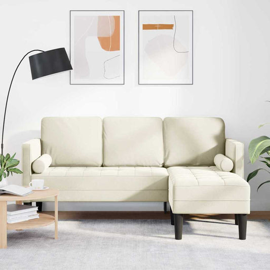 Conjunto de Sofás Creme 173 x 131 x 67 cm Veludo