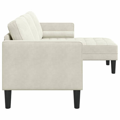 Conjunto de Sofás Creme 173 x 131 x 67 cm Veludo
