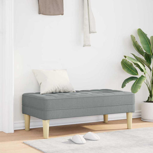 banco Cinzento-claro 113 x 57 x 39 cm tecido