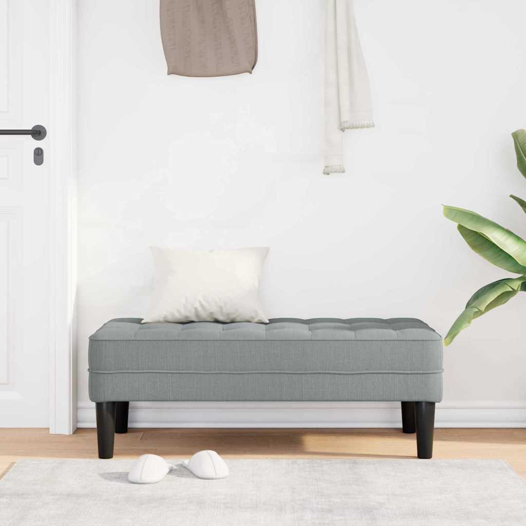 banco Cinzento-claro 113 x 57 x 39 cm tecido