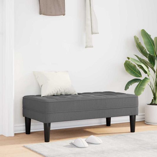 banco Cinzento escuro 113 x 57 x 39 cm tecido