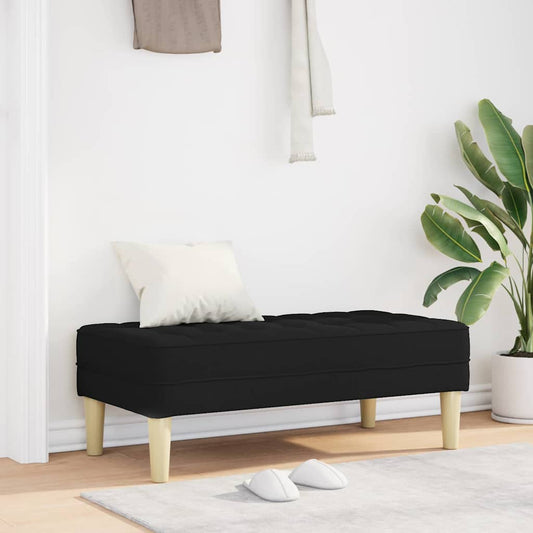 banco Preto 113 x 57 x 39 cm tecido