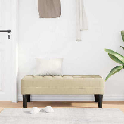 banco Creme 113 x 57 x 39 cm tecido