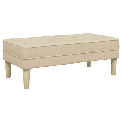 banco Creme 113 x 57 x 39 cm tecido
