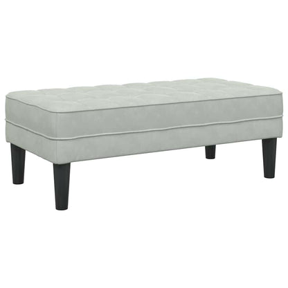 banco Cinzento-claro 113 x 57 x 39 cm Veludo