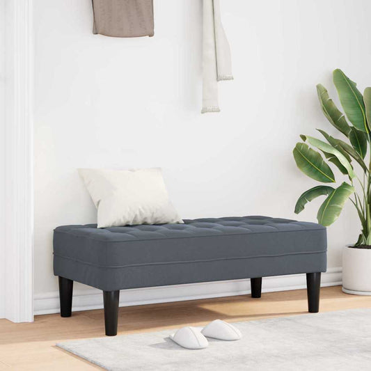 banco Cinzento escuro 113 x 57 x 39 cm Veludo