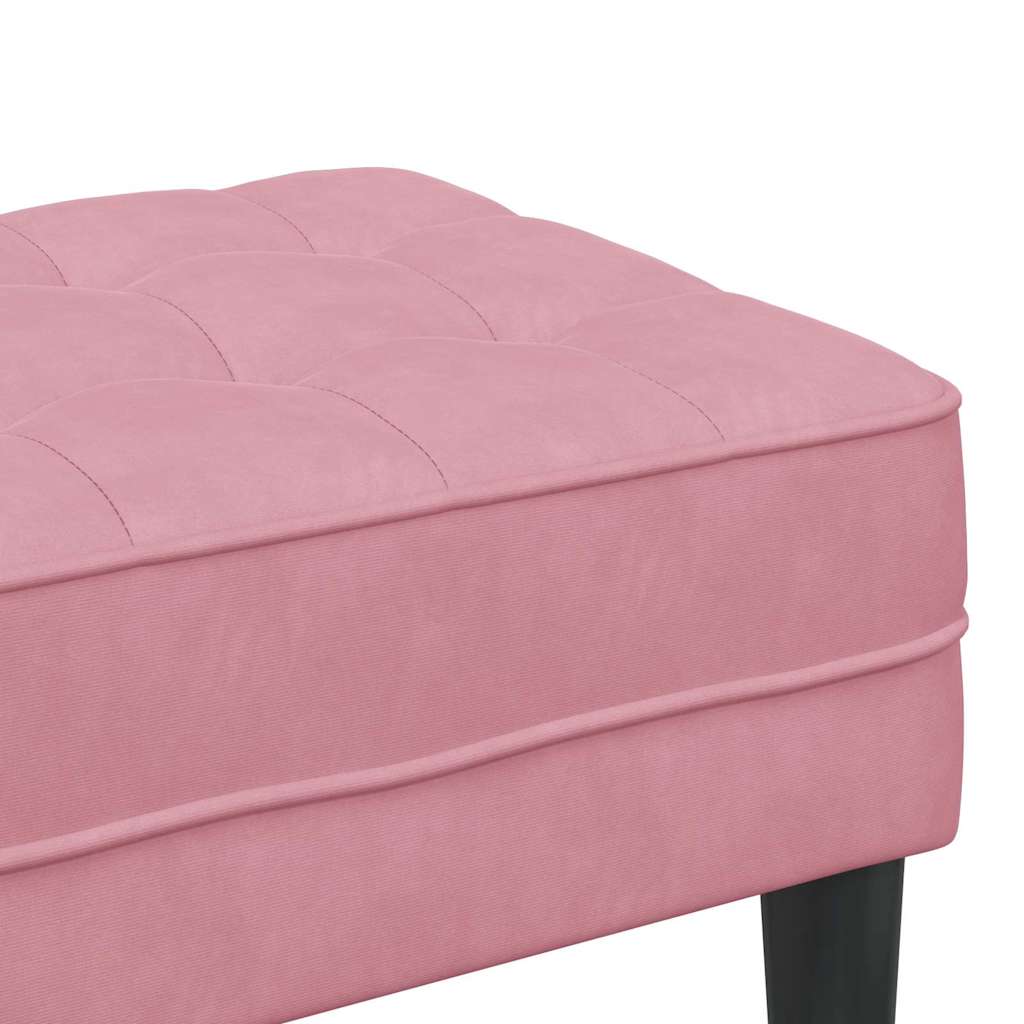 banco Rosa 113 x 57 x 39 cm Veludo