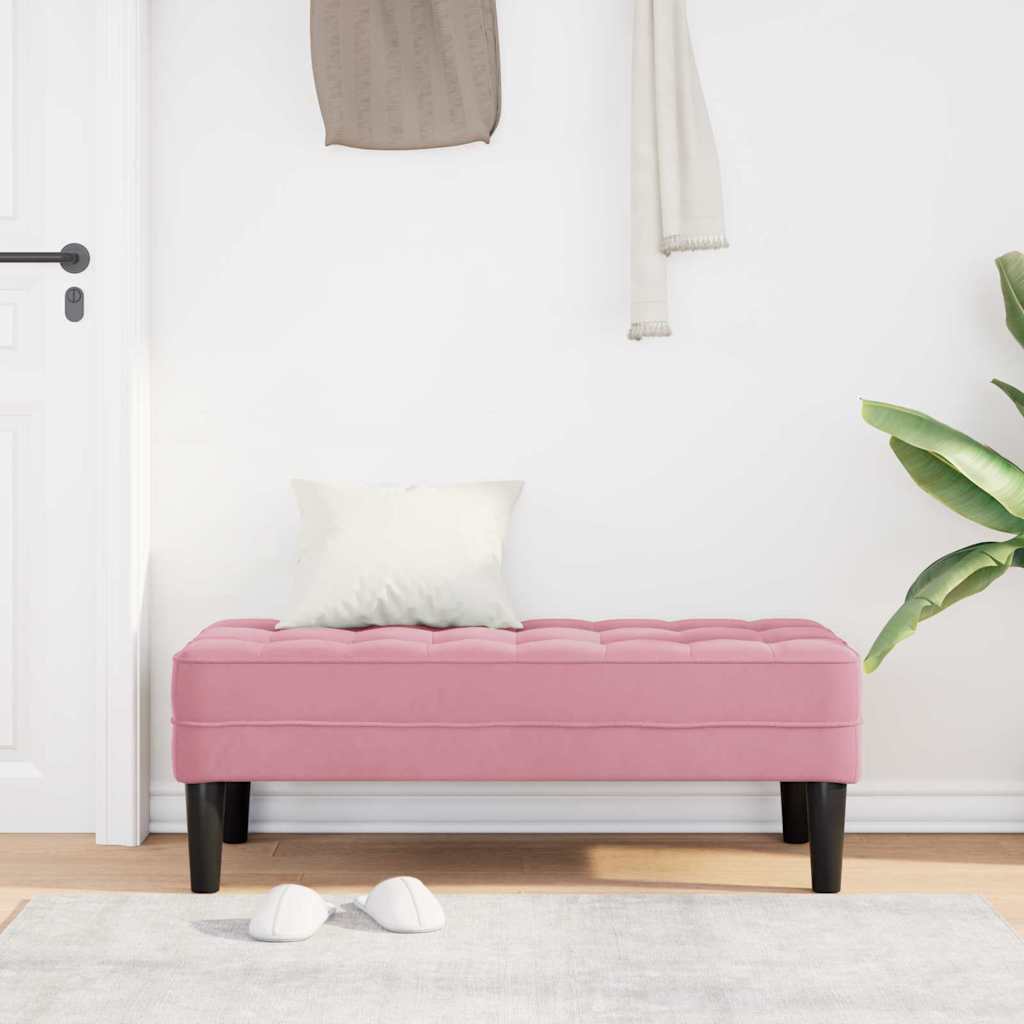 banco Rosa 113 x 57 x 39 cm Veludo