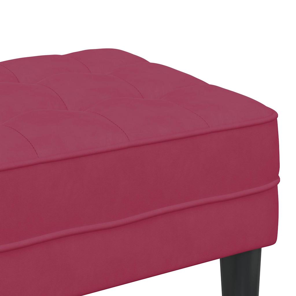 banco Vinho Vermelho 113 x 57 x 39 cm Veludo