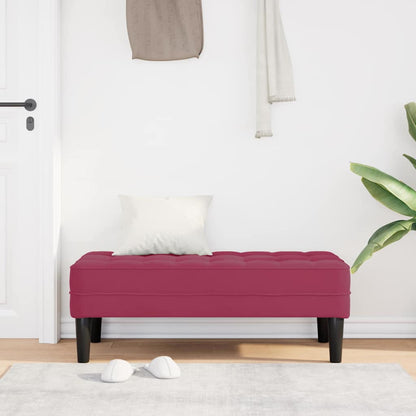 banco Vinho Vermelho 113 x 57 x 39 cm Veludo