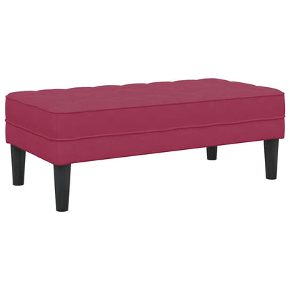 banco Vinho Vermelho 113 x 57 x 39 cm Veludo