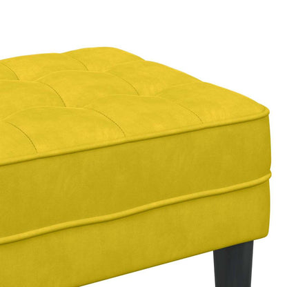 banco Amarelo 113 x 57 x 39 cm Veludo