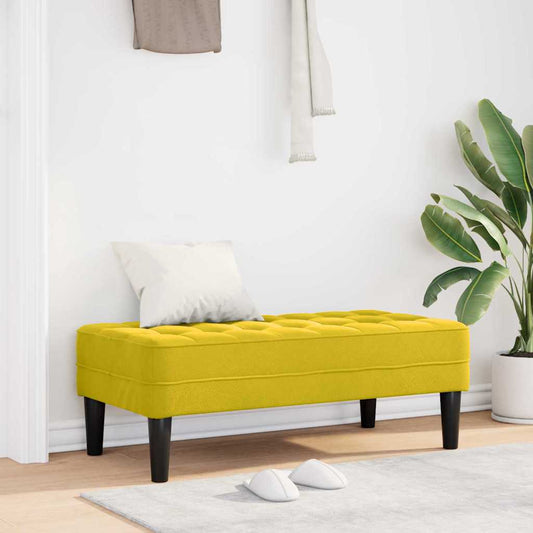 banco Amarelo 113 x 57 x 39 cm Veludo