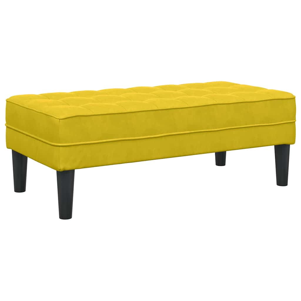 banco Amarelo 113 x 57 x 39 cm Veludo