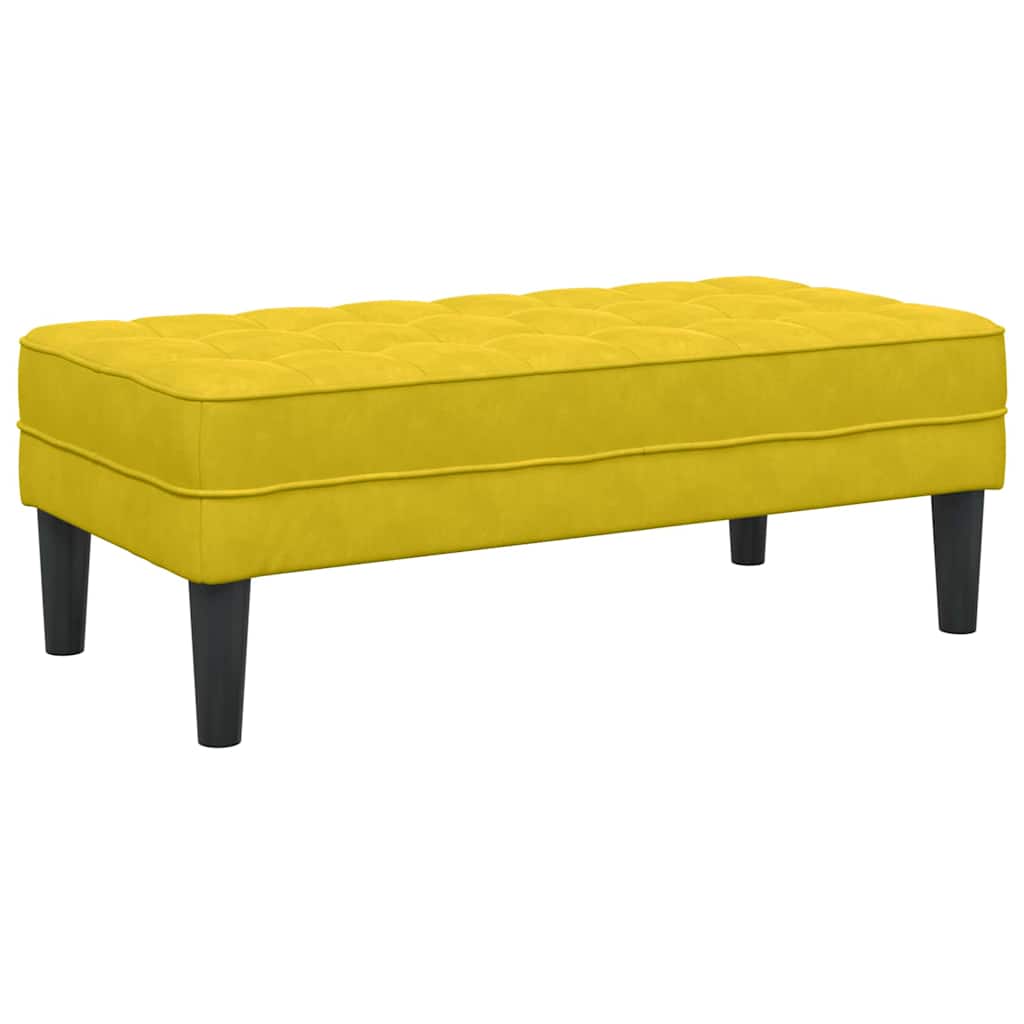 banco Amarelo 113 x 57 x 39 cm Veludo