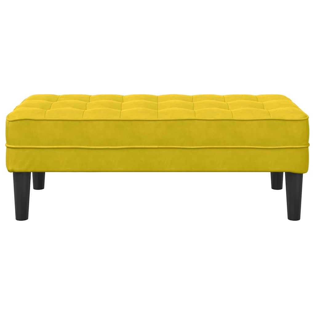 banco Amarelo 113 x 57 x 39 cm Veludo