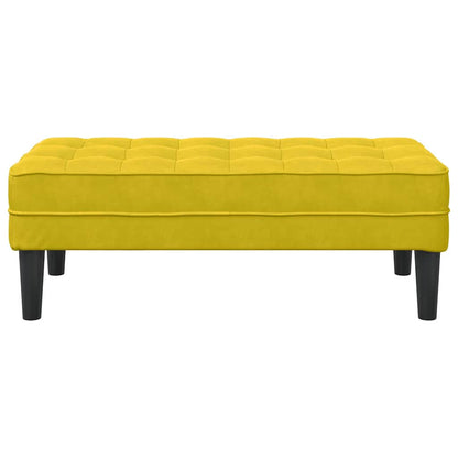 banco Amarelo 113 x 57 x 39 cm Veludo
