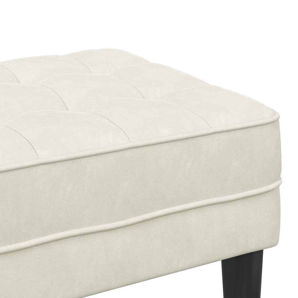 banco Creme 113 x 57 x 39 cm Veludo