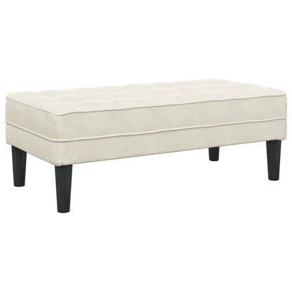 banco Creme 113 x 57 x 39 cm Veludo