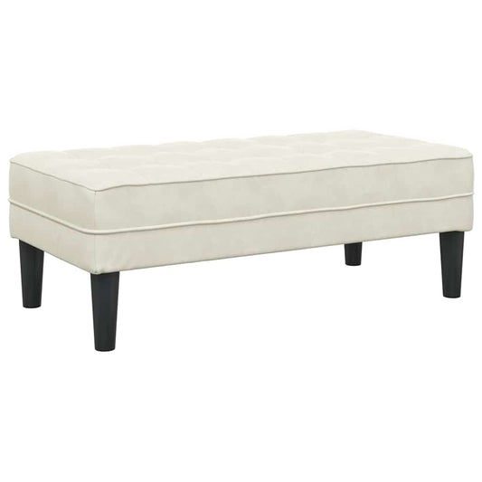 banco Creme 113 x 57 x 39 cm Veludo