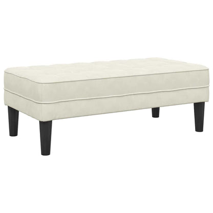 banco Creme 113 x 57 x 39 cm Veludo