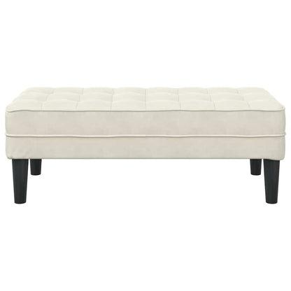 banco Creme 113 x 57 x 39 cm Veludo
