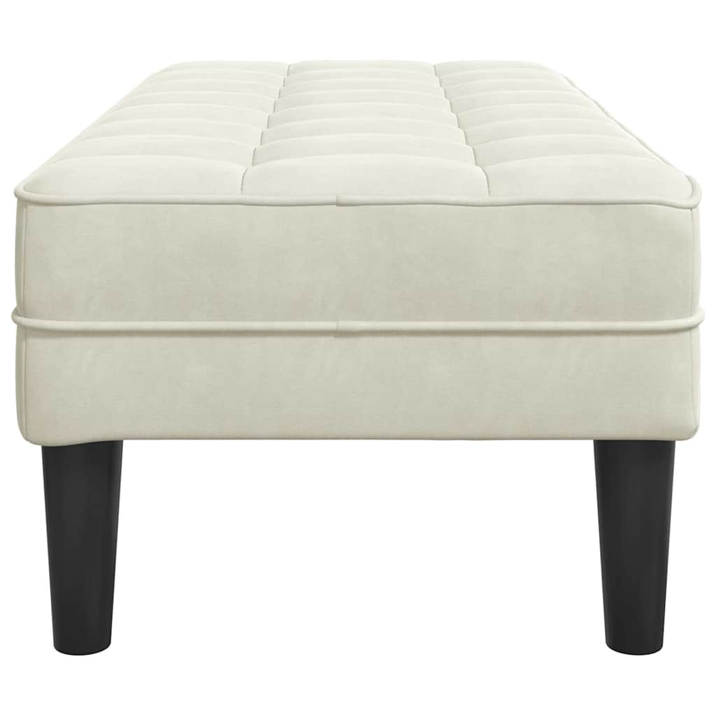 banco Creme 113 x 57 x 39 cm Veludo