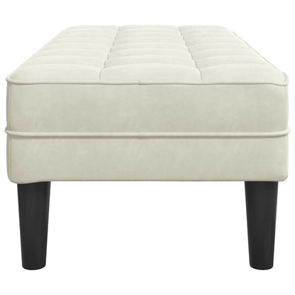 banco Creme 113 x 57 x 39 cm Veludo
