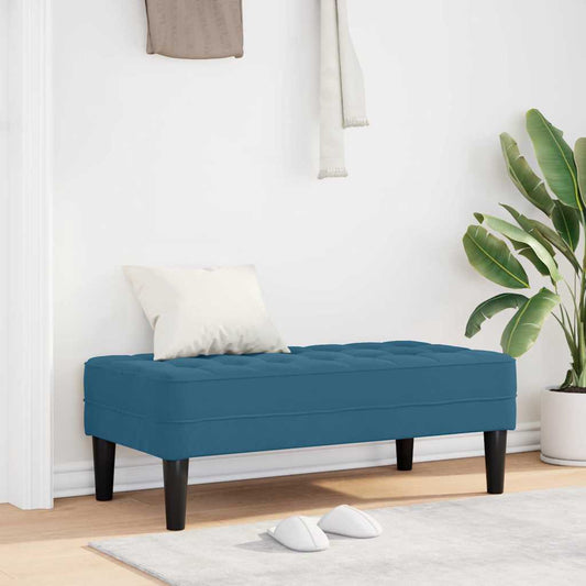 banco Azul 113 x 57 x 39 cm Veludo
