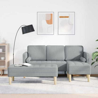 Conjunto de Sofás 2 pcs Cinzento-claro 173 x 131 x 67 cm tecido